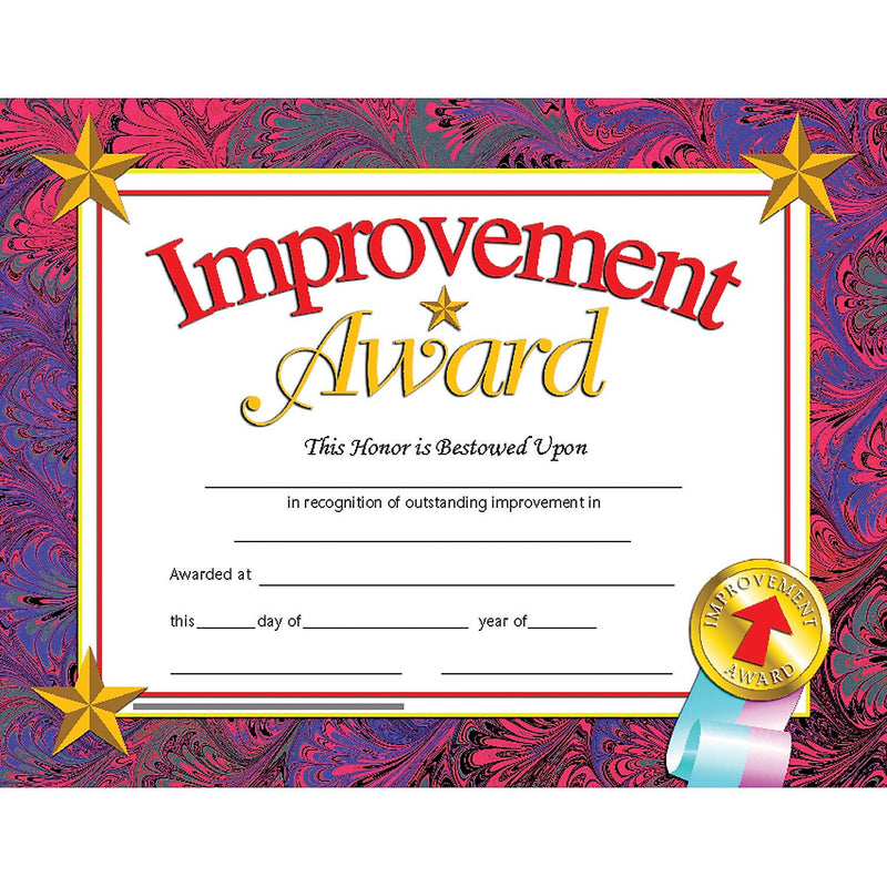 Hayes Publishing Improvement Award Certificate, 30 Per Pack, 3 Packs (H-VA688-3)