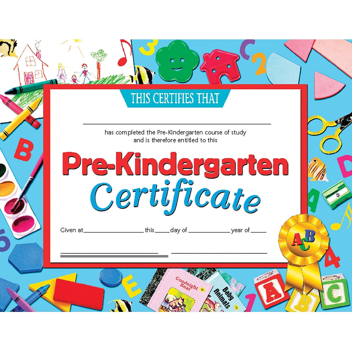 Hayes Completion Certificates, 8.5" x 11", Multicolor, 3/Bundle (H-VA699-3)