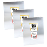 Hygloss Silver Foil Mirror Board, 5" x 7", 25 Sheets Per Pack, 3 Packs (HYG28355-3)