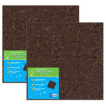 Flipside Products Dark Cork Tiles, 12" x 12", Brown, 4 Per Pack, 2 Packs (FLP12058-2)