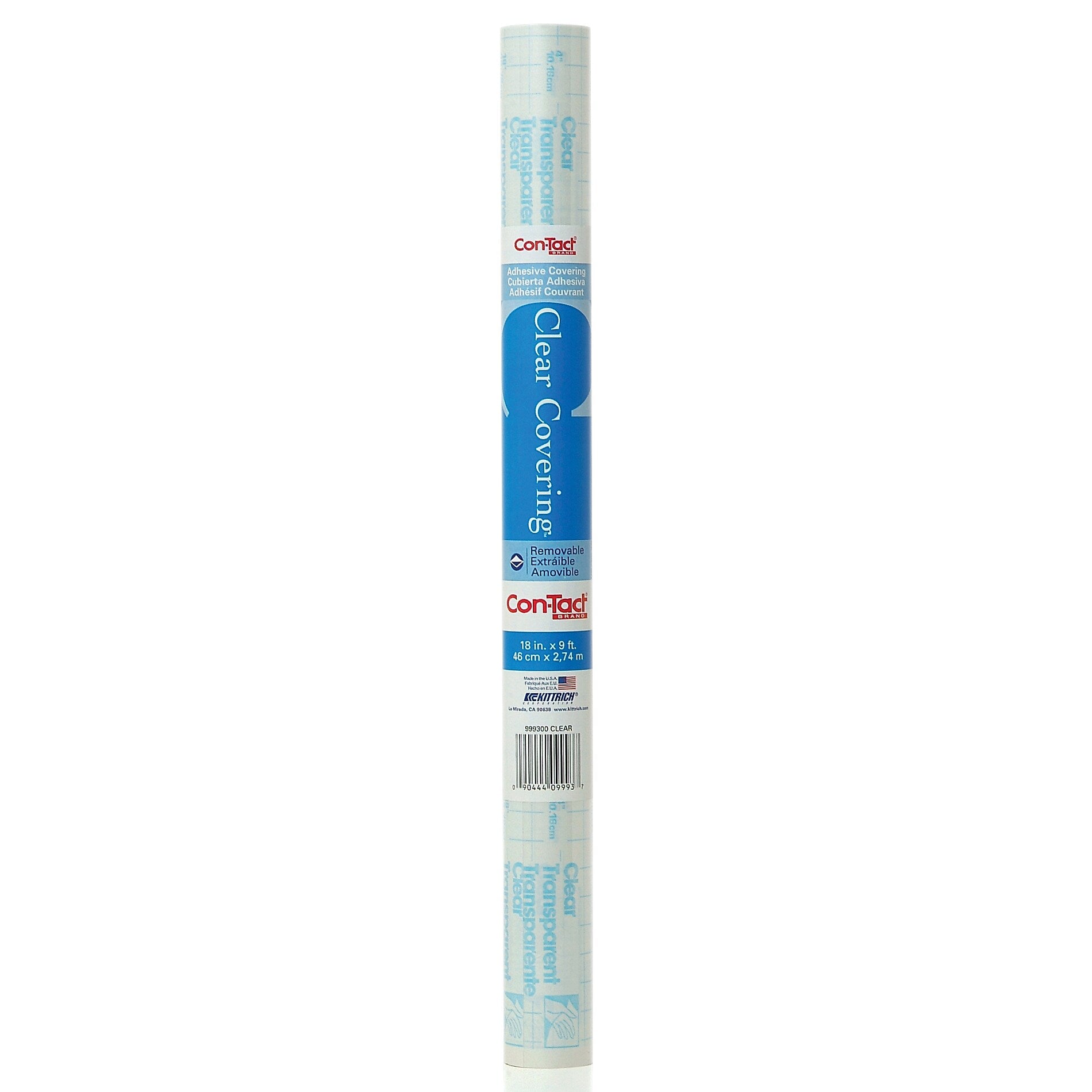Con-Tact Self-Adhesive Covering, 18" x 9', Clear, 6 Rolls/Bundle (KIT09FC9993-6)