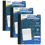 Mead Composition Notebooks, 9.75" x 7.5", Primary Ruled, 100 Sheets, Blue Marble, 3/Bundle (MEA09902-3)