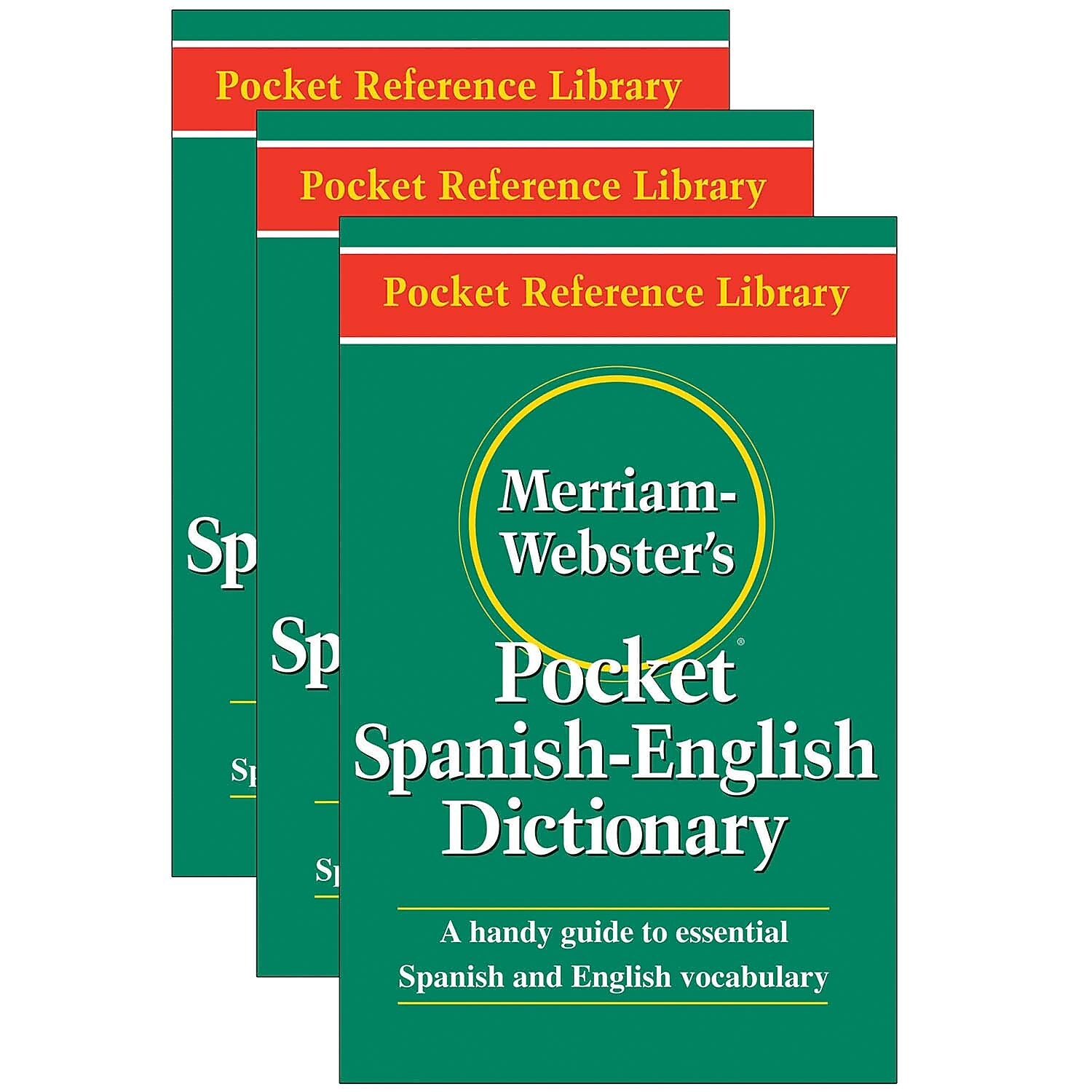Merriam-Webster Pocket Spanish-English Dictionary, 3/Pack