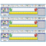 North Star Teacher Resources Traditional Manuscript Primary Desk Plates, 19" x 5", 36 Per Pack, 3 Packs (NST9003-3)