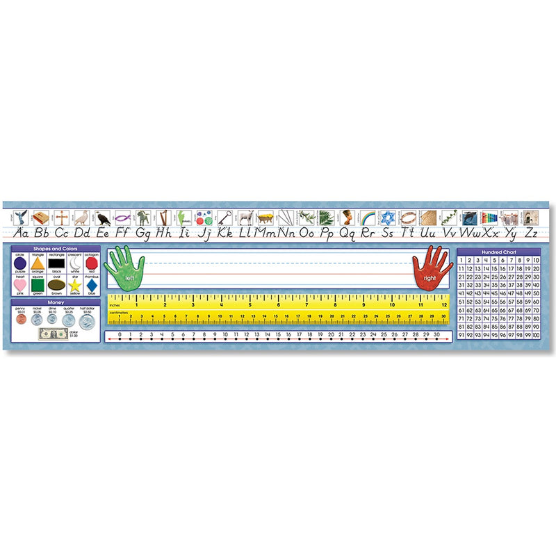North Star Teacher Resources Traditional Manuscript Primary Desk Plates, 19" x 5", 36 Per Pack, 3 Packs (NST9003-3)