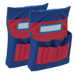 Pacon Polyvinyl Chloride/PVC Seat Storage 2.5" x 14.5" x 18.5", Blue/Red, 2/Bundle (PAC20060-2)