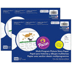 Pacon Multi-Program Picture Story Paper, 9" x 12", White, 500 Sheets/Pack, 2/Pack (PAC2423-2)