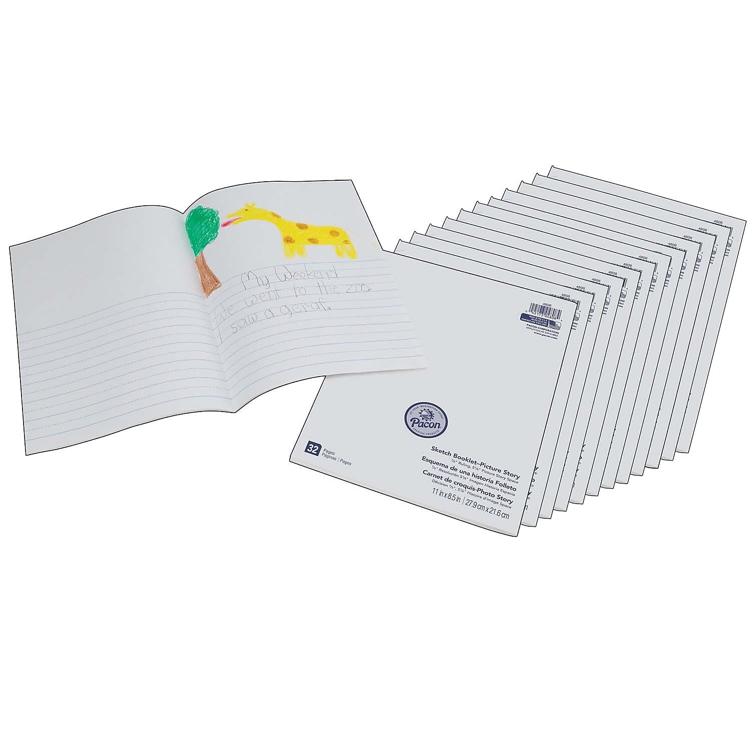 Art Street® Beginner Sketch Booklet, Picture Story, 16 Sheets Per Book, Pack of 12