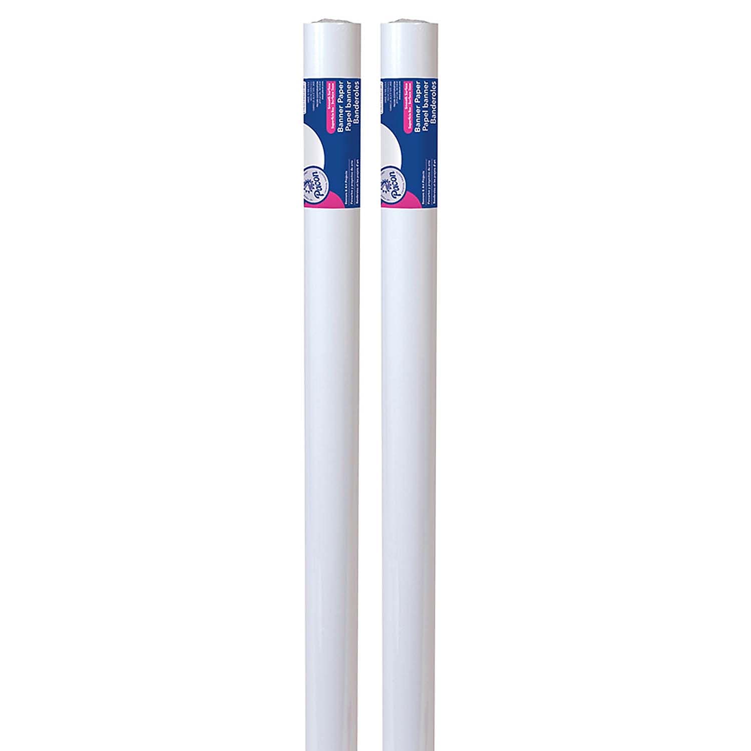 Pacon® Banner Paper, 36" x 75', White, 2 Rolls (PAC5025-2)