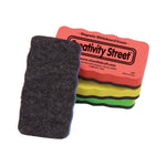 Pacon Magnetic Chalk & Whiteboard Eraser, 2.25" x 4.25", 4 Assorted Colors, 4 Erasers Per Pack, 3 Packs (PACAC2083-3)