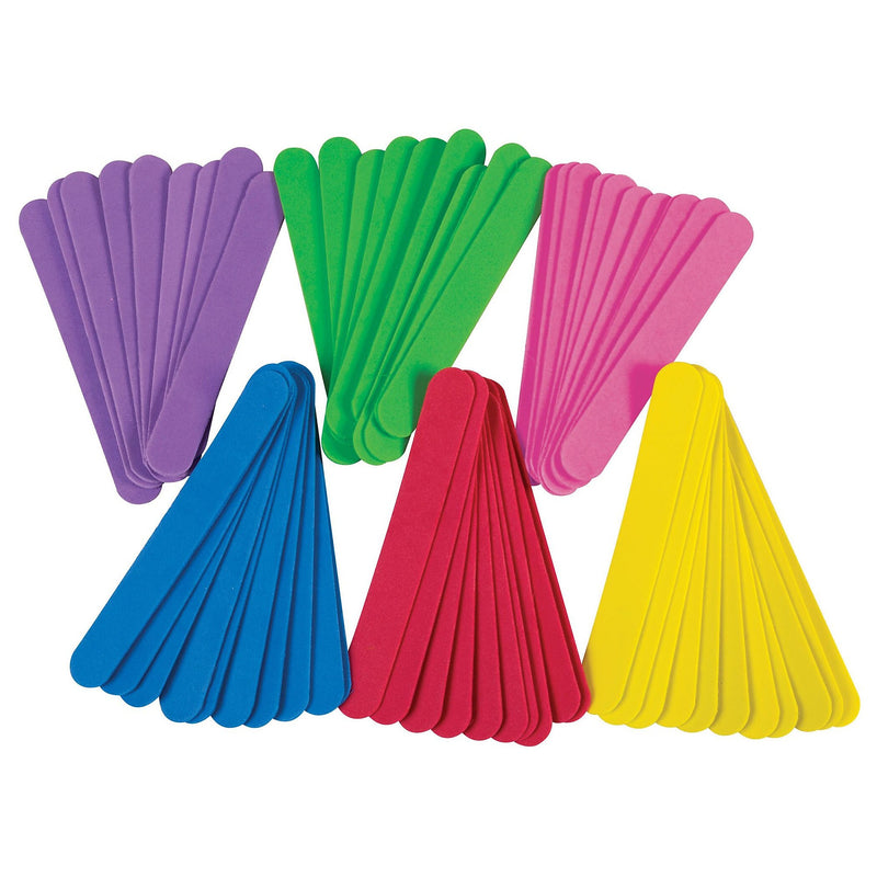 Creativity Street WonderFoam Jumbo Craft Sticks, Assorted Colors, 6" x 3/4", 100/Pack, 3 Packs (PACAC4352-3)