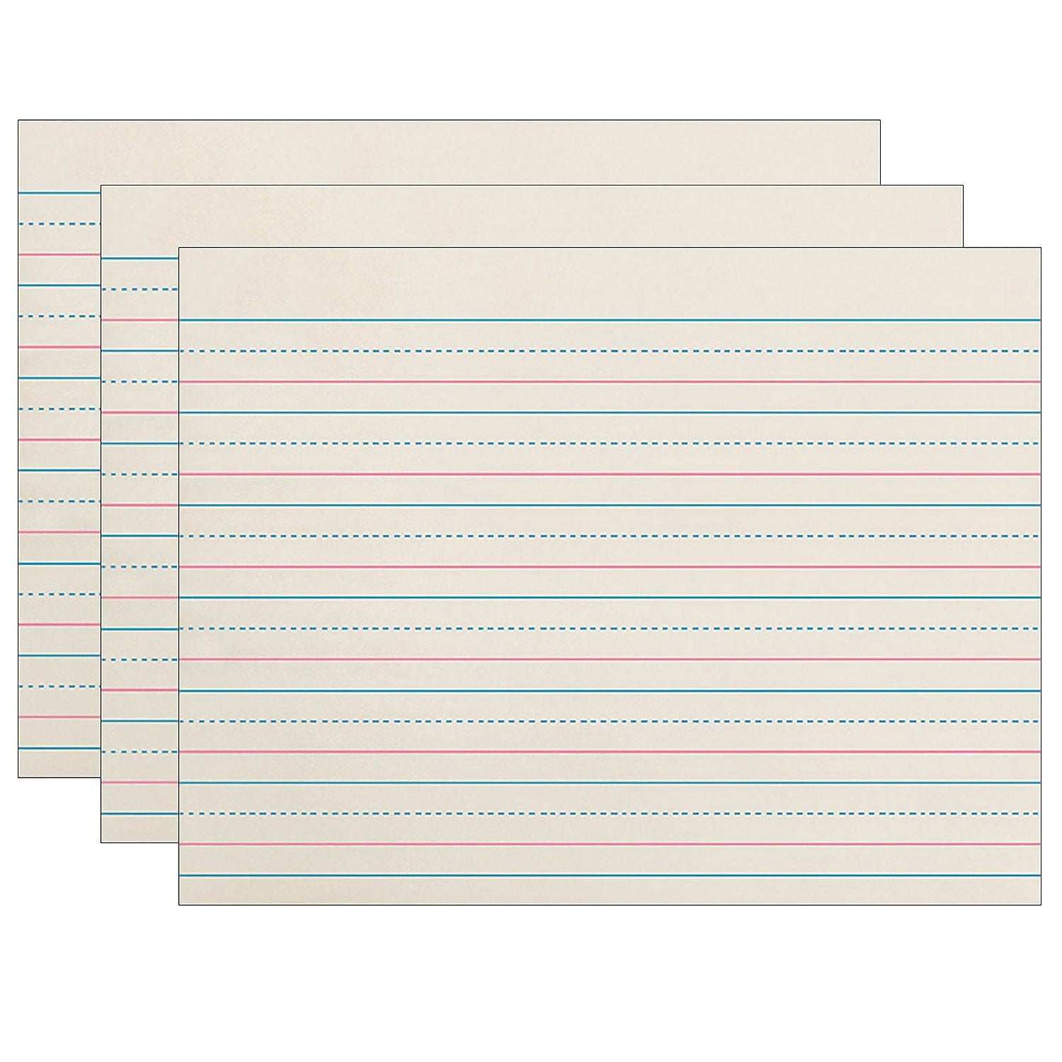 Zaner-Bloser Zaner-Bloser Handwriting Practice Paper, 10.5" x 8", White, 500 Sheets/Pack, 3 Packs/Bundle (PACZP2609-3)