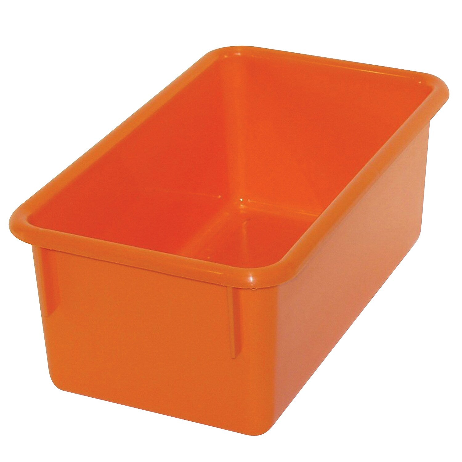 Romanoff Plastic Stowaway Tray No Lid, 5.25" x 13.25" x 7.75", Orange, Pack of 3 (ROM12109-3)