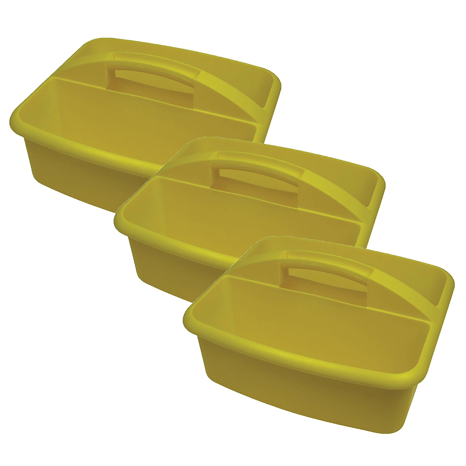 Romanoff Plastic Large Utility Caddy, 12.75" x 11.25" x 6.75", Yellow, Pack of 3 (ROM26003-3)