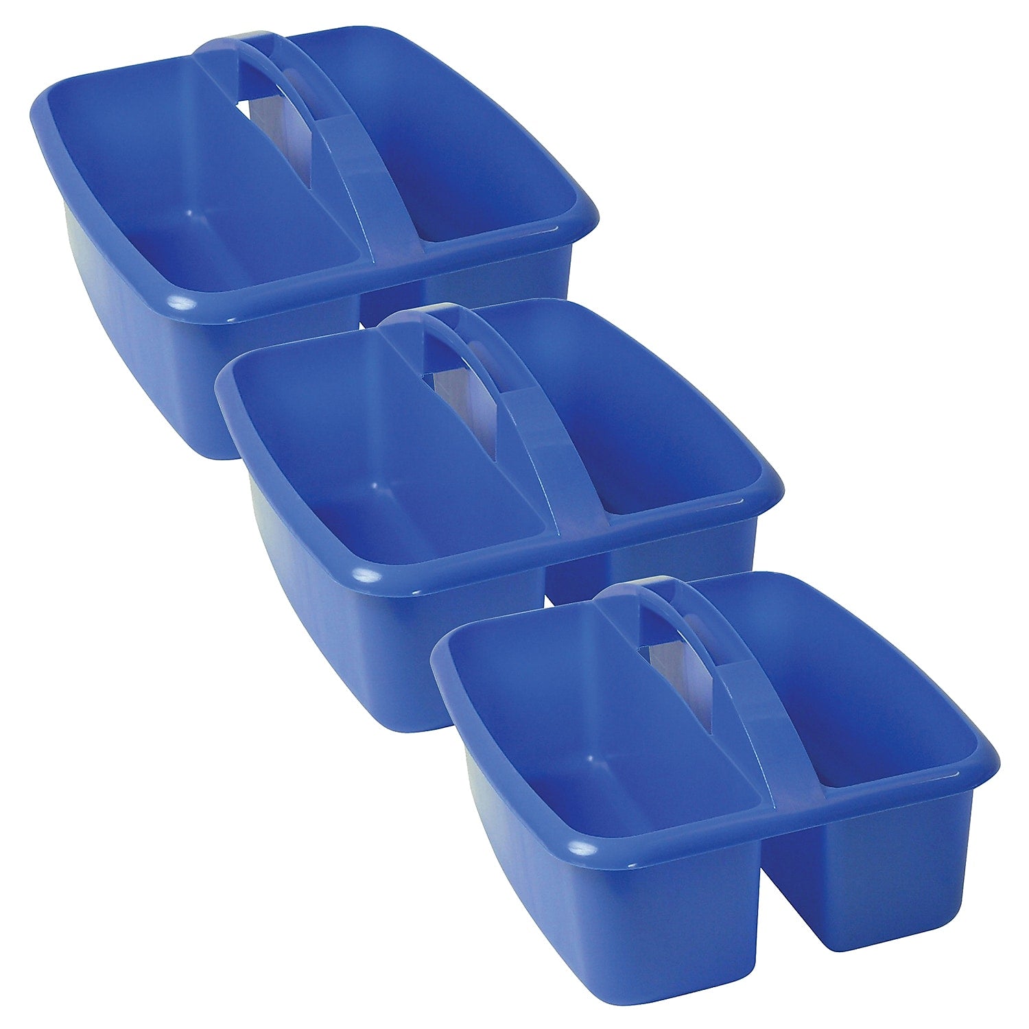 Romanoff Plastic Large Utility Caddy, 12.75" x 11.25" x 6.75", Blue, Pack of 3 (ROM26004-3)