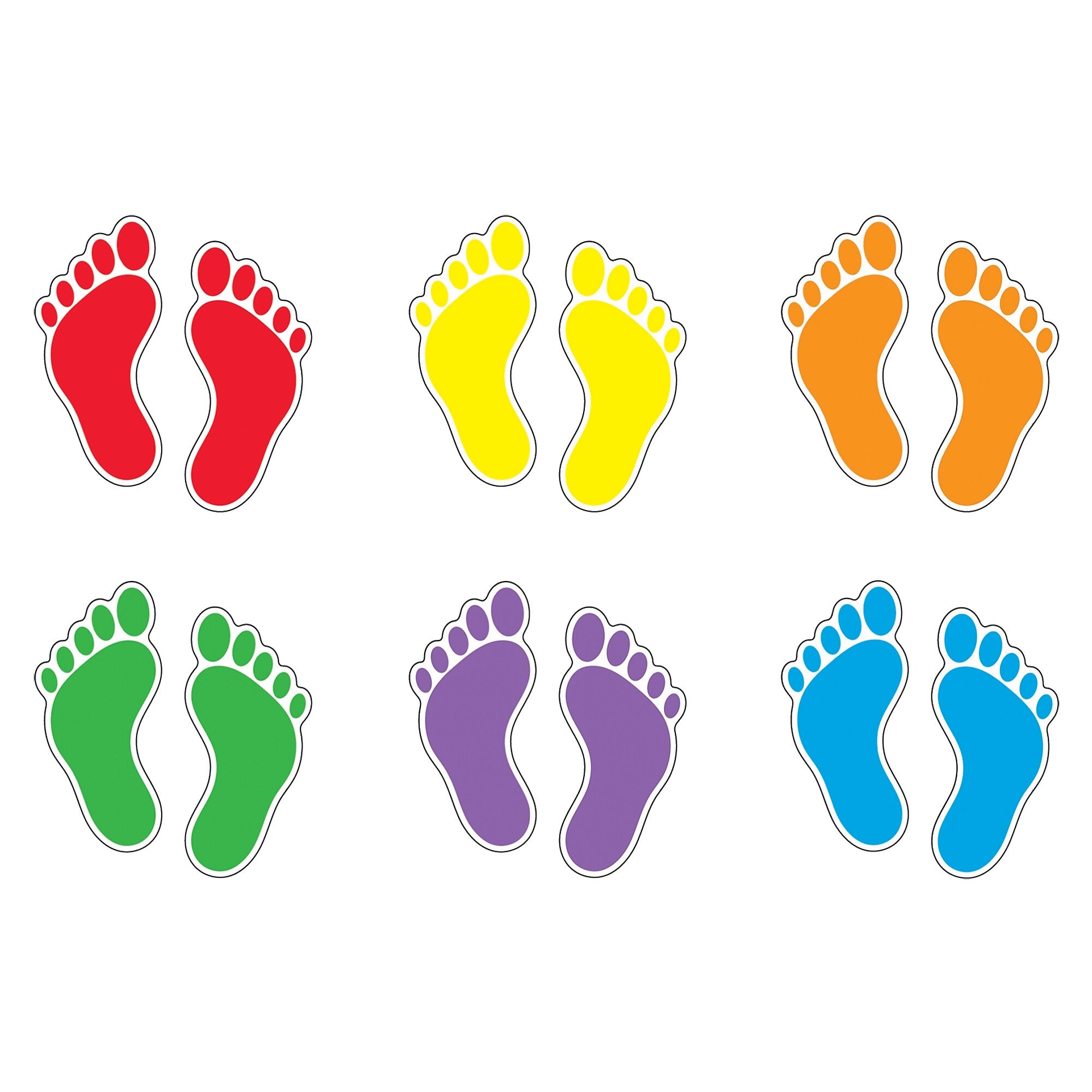 TREND Footprints Classic Accents Variety Pack, 36 Per Pack, 3 Packs (T-10929-3)