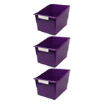 Romanoff Products Plastic Storage Containers x 7.75" x 11.75", Purple, 3/Bundle (ROM77306-3)