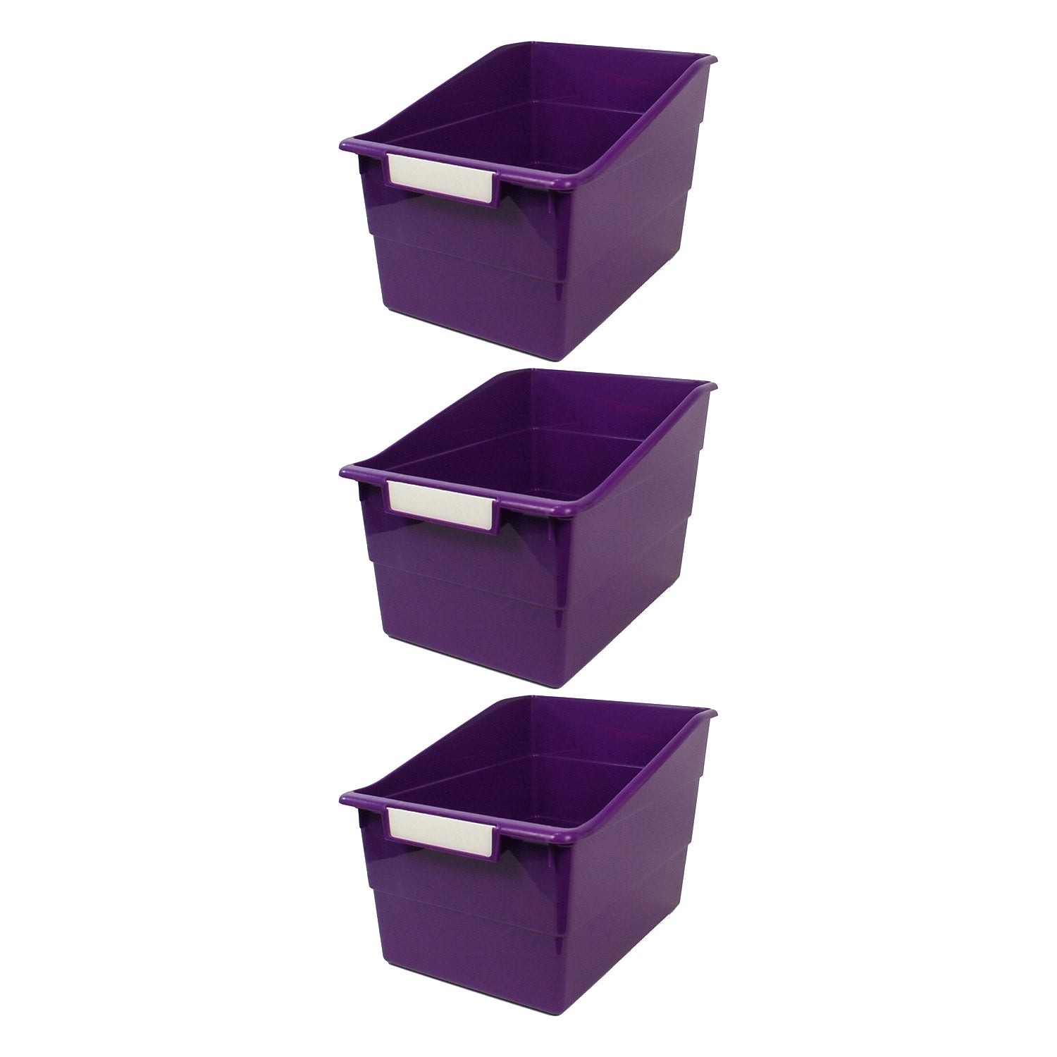 Romanoff Products Plastic Storage Containers x 7.75" x 11.75", Purple, 3/Bundle (ROM77306-3)