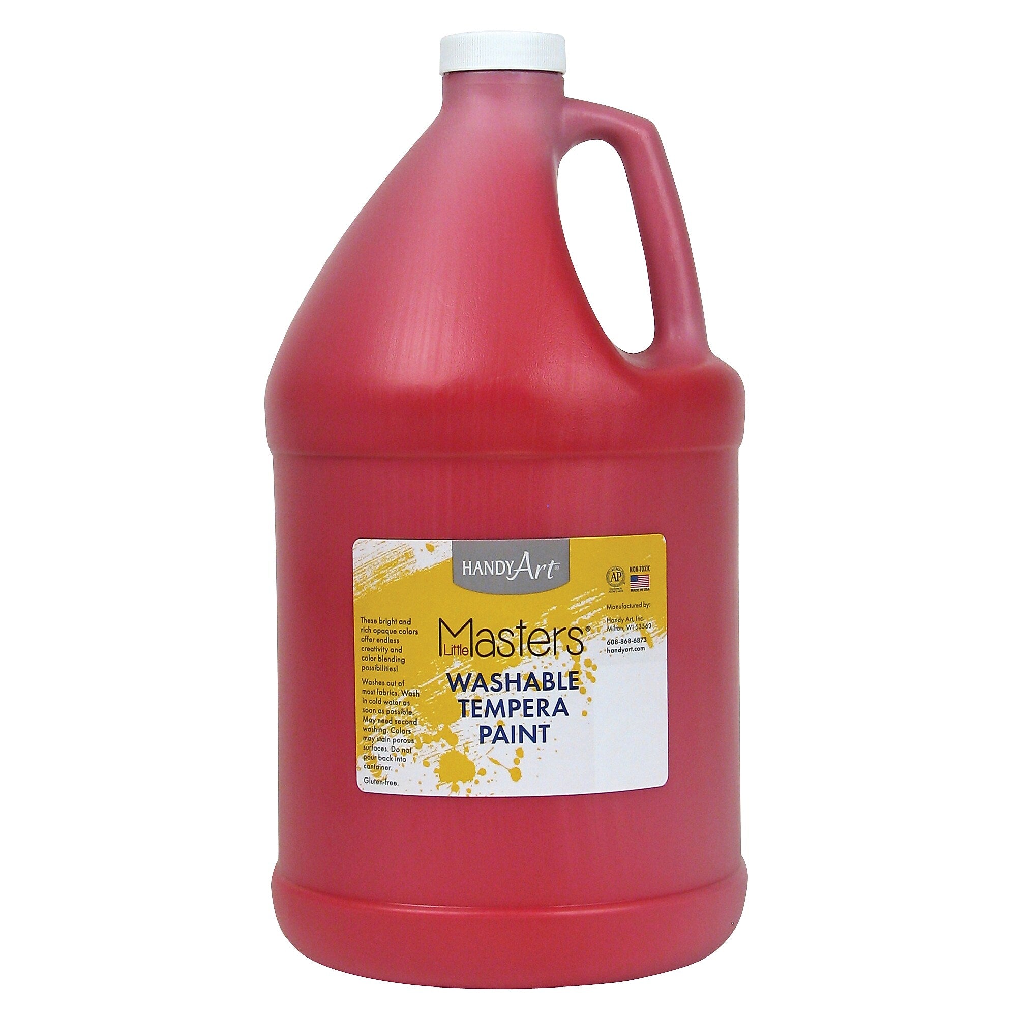 Handy Art Little Masters, Red, Washable Tempera Paint, 128 oz. (RPC214720)