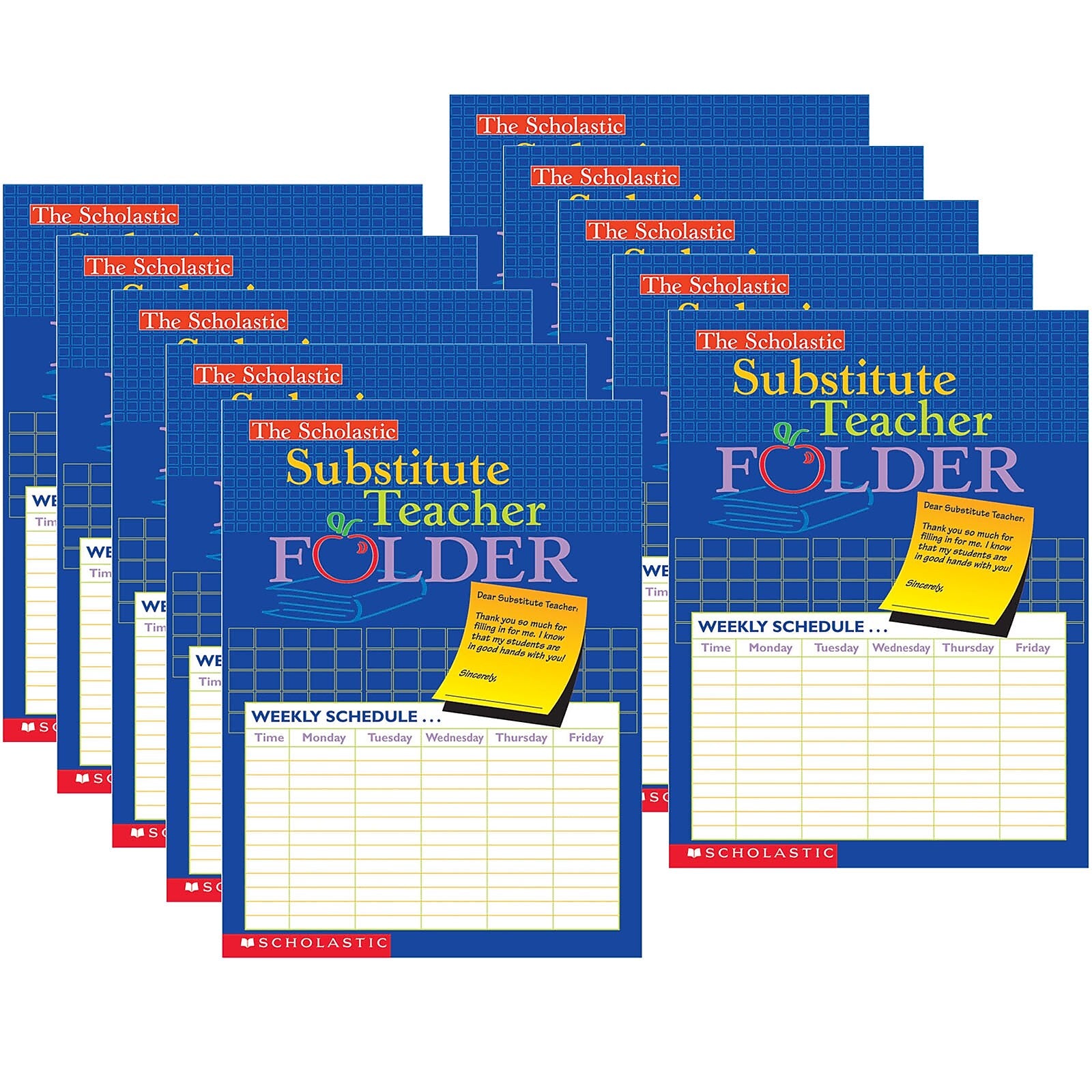 Scholastic Teacher Resources Substitute Teacher Folder, 9.5" x 11", Pack of 10 (SC-0439546443-10)