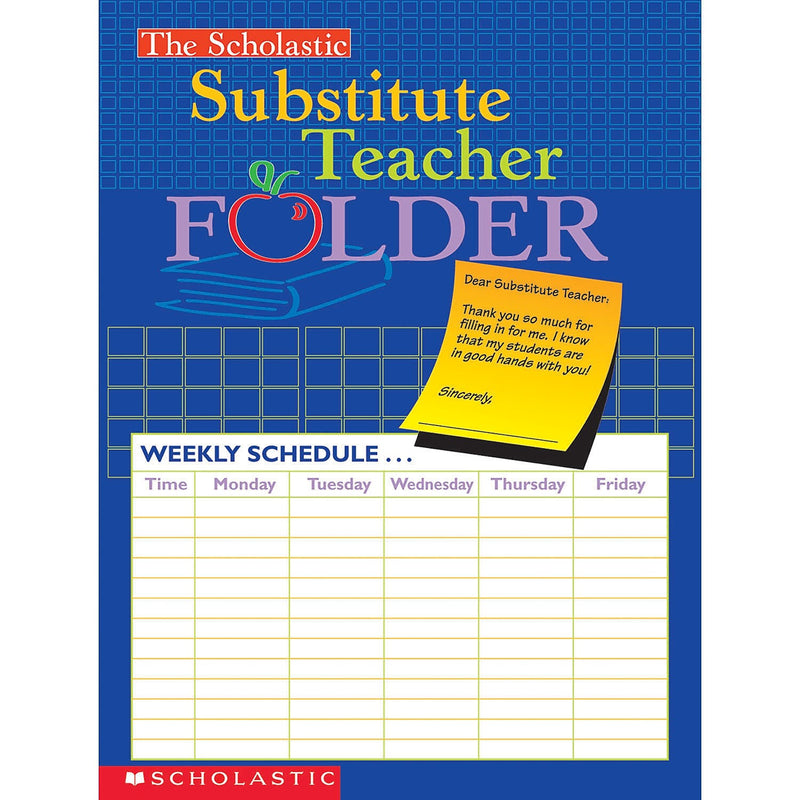 Scholastic Teacher Resources Substitute Teacher Folder, 9.5" x 11", Pack of 10 (SC-0439546443-10)