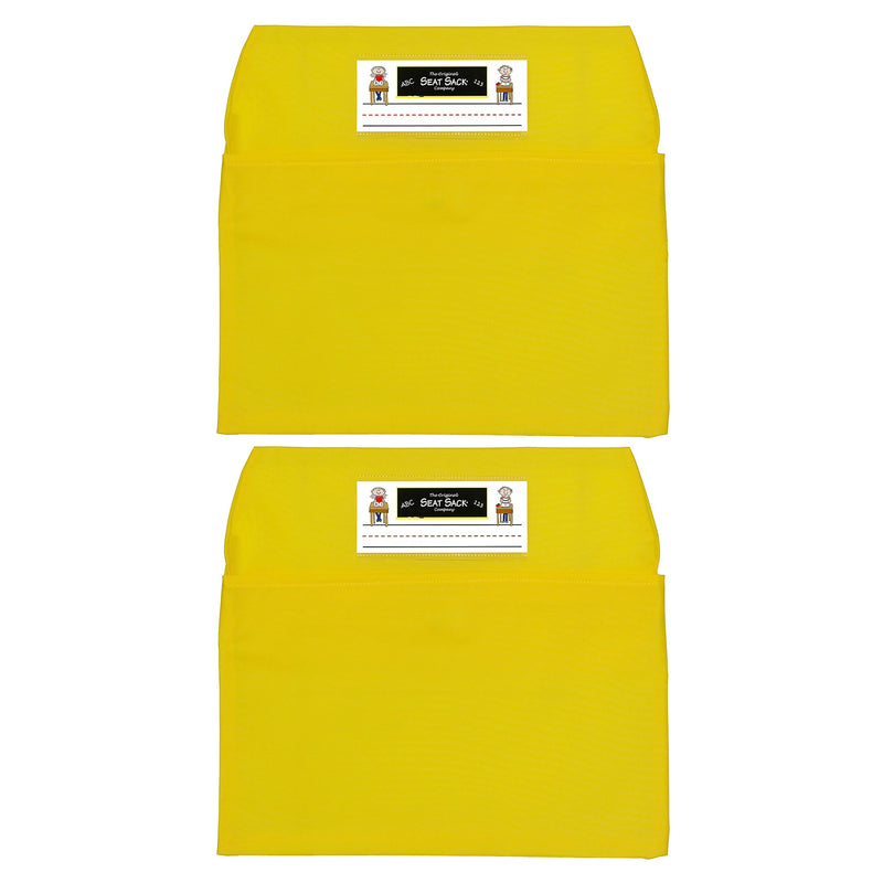 Seat Sack® Laminated Fabric Small Seat Sack, 12", Yellow, 2/Bundle (SSK00112YL-2)