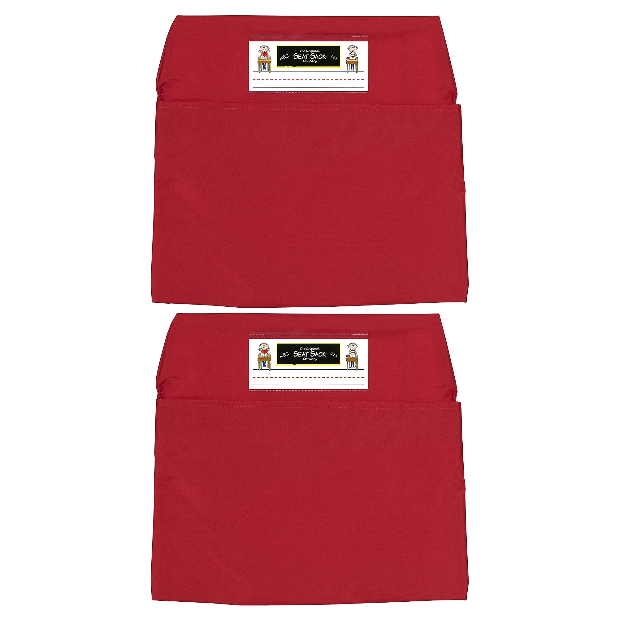 Seat Sack Laminated Fabric Standard Seat Sack, 14", Red, 2/Bundle (SSK00114RD-2)