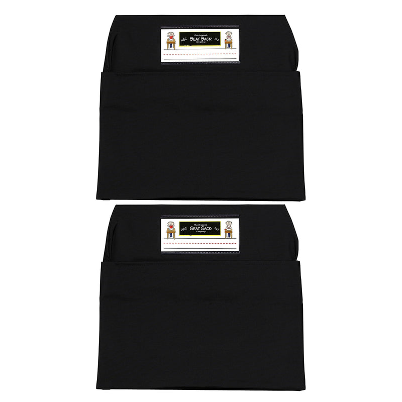 Seat Sack® Laminated Fabric Medium Seat Sack, 15", Black, 2/Bundle (SSK00115BK-2)