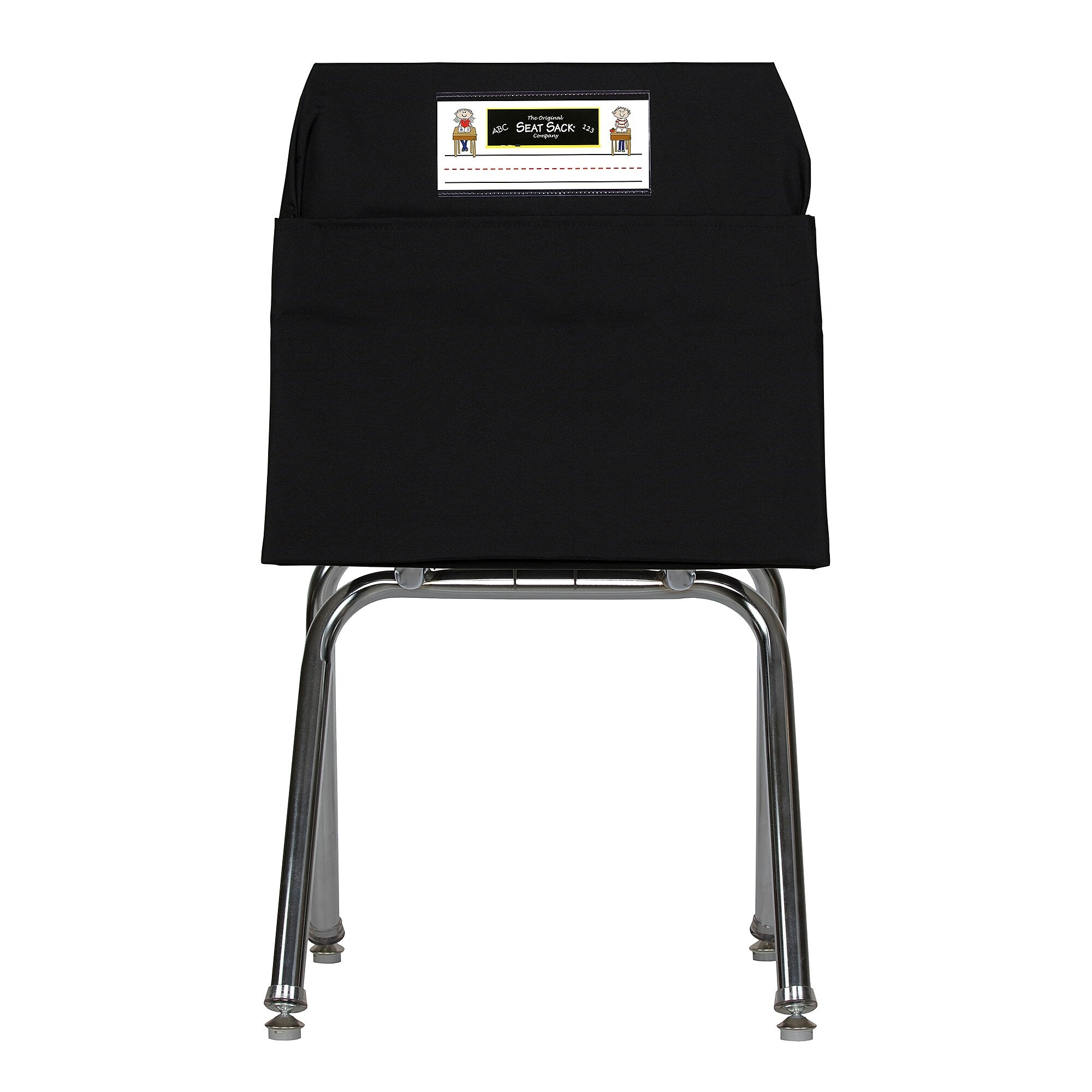 Seat Sack® Laminated Fabric Medium Seat Sack, 15", Black, 2/Bundle (SSK00115BK-2)