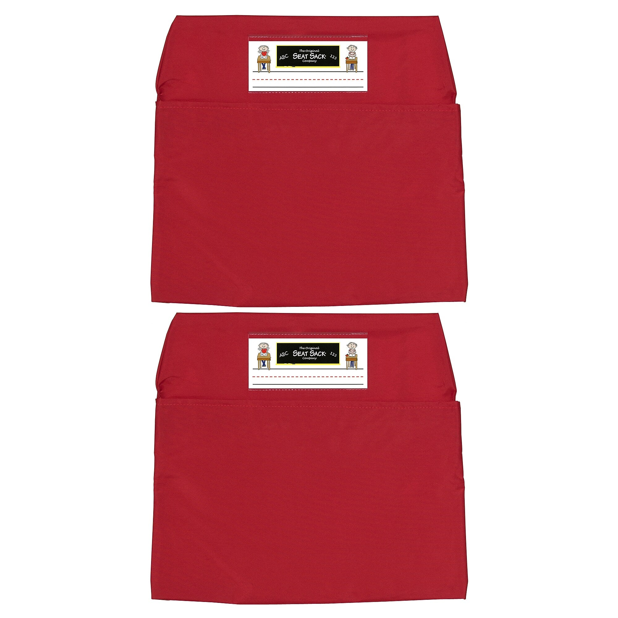 Seat Sack® Laminated Fabric Large Seat Sack, 17", Red, 2/Bundle (SSK00117RD-2)