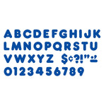 TREND 4" Casual Uppercase Ready Letters, Blue, 71 Characters/Pack, 6 Packs (T-1602-6)