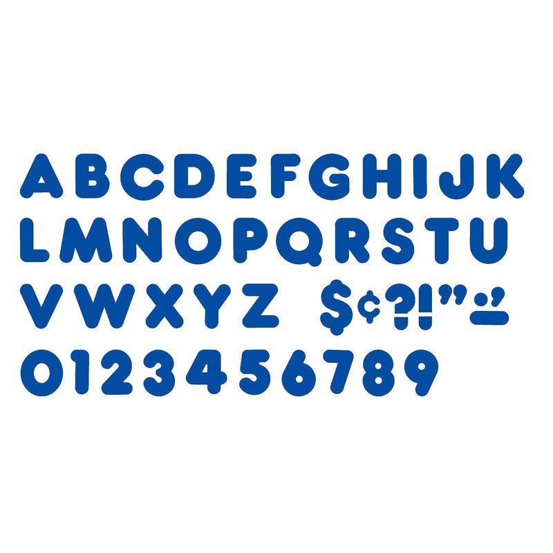 TREND 4" Casual Uppercase Ready Letters, Blue, 71 Characters/Pack, 6 Packs (T-1602-6)