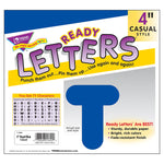 TREND 4" Casual Uppercase Ready Letters, Blue, 71 Characters/Pack, 6 Packs (T-1602-6)