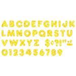 TREND 4" Sparkle Casual Uppercase Ready Letters, Yellow, 71/Pack, 3 Packs (T-1616-3)