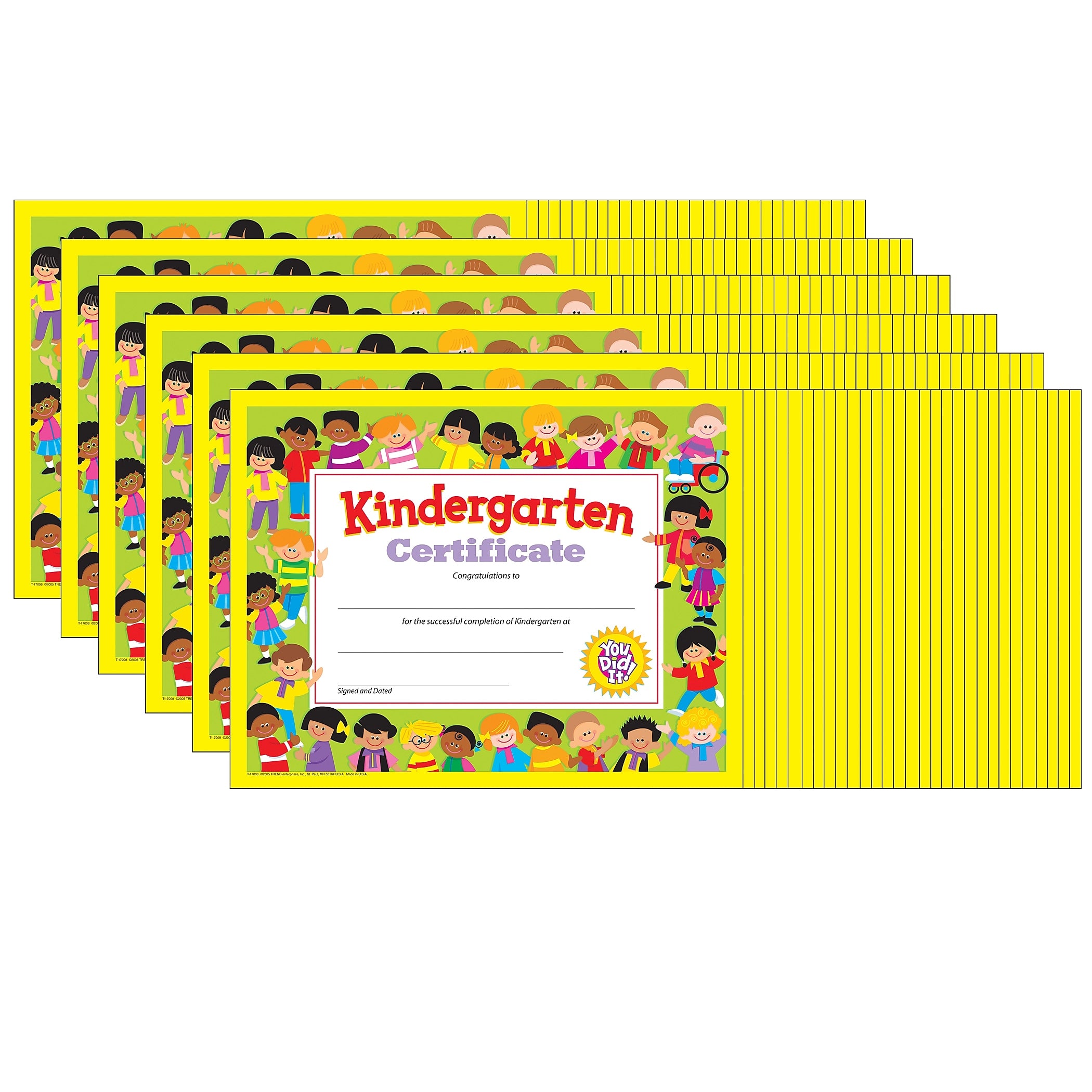 Trend Enterprises Completion Certificates, 8.5" x 11", Multicolor, 6/Bundle (T-17008-6)
