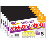 TREND 1" STICK-EZE® Stick-On Letters, Black, 324 Pieces Per Pack, 6 Packs (T-1785-6)