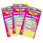 TREND Neon Smiles superSpots Stickers Variety Pack, 2500 Per Pack, 3 Packs (T-1942-3)
