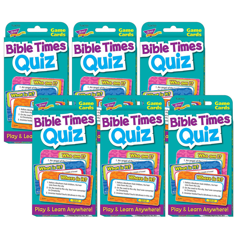TREND Bible Times Quiz Challenge Cards, 6 Sets (T-24703-6)