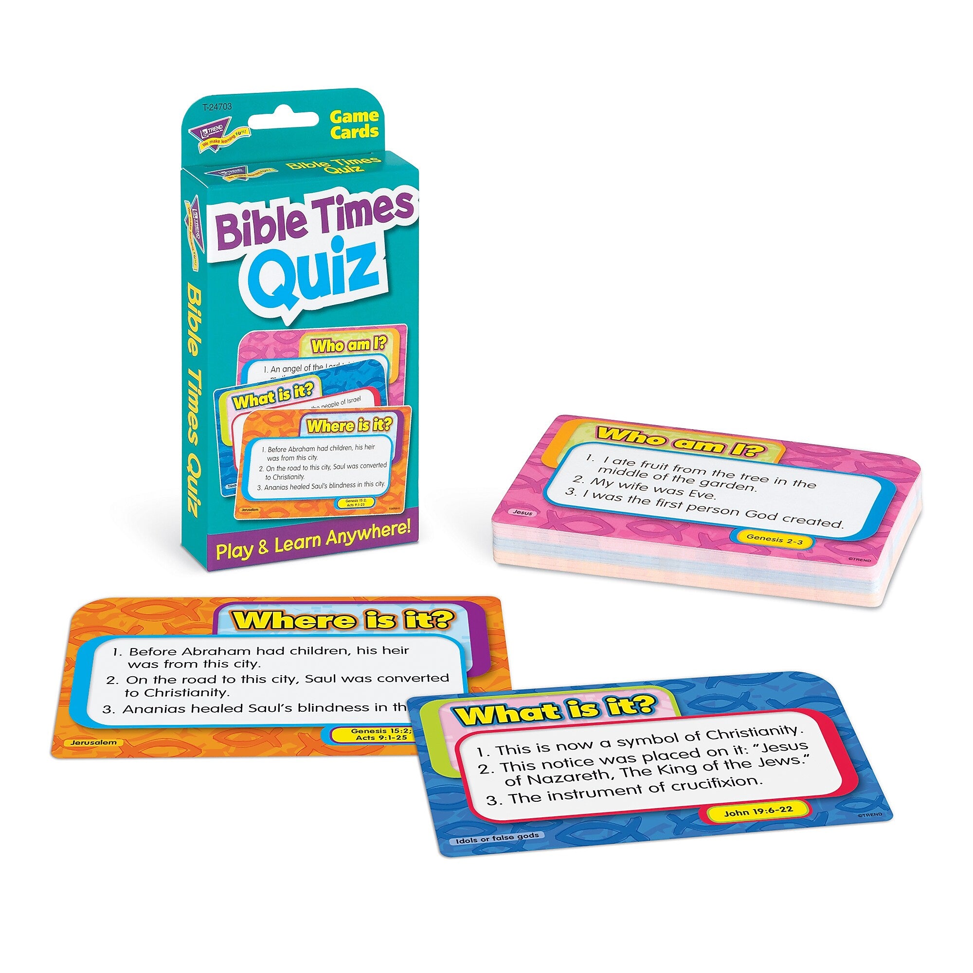 TREND Bible Times Quiz Challenge Cards, 6 Sets (T-24703-6)