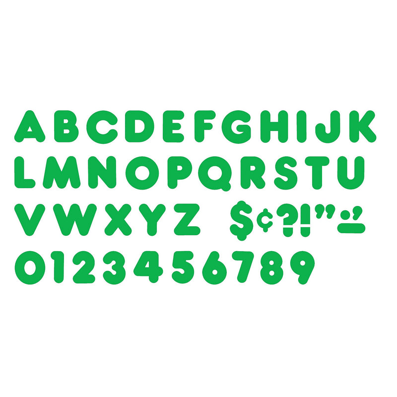 TREND 4" Casual Uppercase Ready Letters, Green, 71/Pack, 6 Packs (T-458-6)
