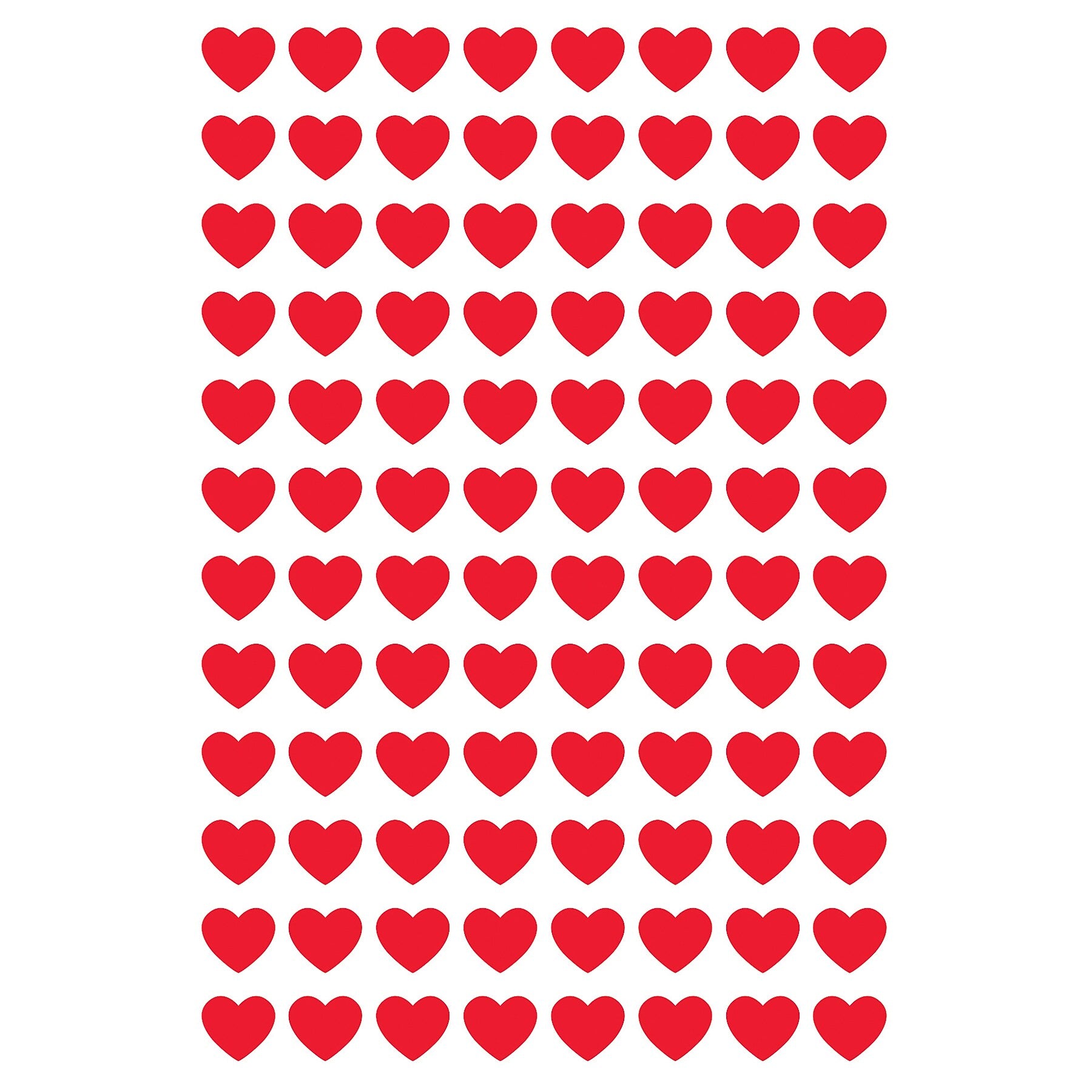 TREND Red Hearts superShapes Stickers, 800 Per Pack, 6 Packs (T-46072-6)