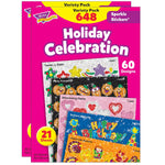 TREND Holiday Celebration Sparkle Stickers Variety Pack, 648 Per Pack, 2 Packs (T-63903-2)