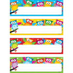 TREND Owl-Stars!® Desk Toppers Name Plates Variety Pack, 2.875" x 9.5", 32 Per Pack, 6 Packs (T-69910-6)