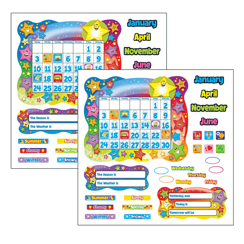 TREND Star Calendar Bulletin Board Set, 2 Sets (T-8194-2)