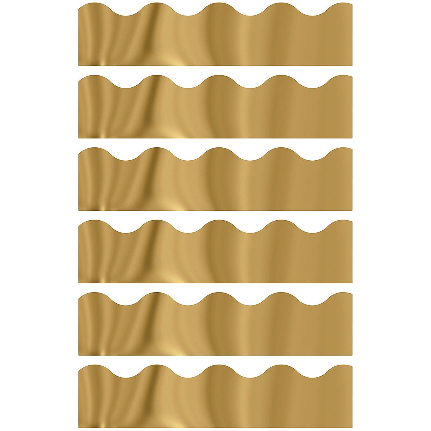TREND Gold Metallic Terrific Trimmers®, 32.5' Per Pack, 6 Packs (T-91252-6)
