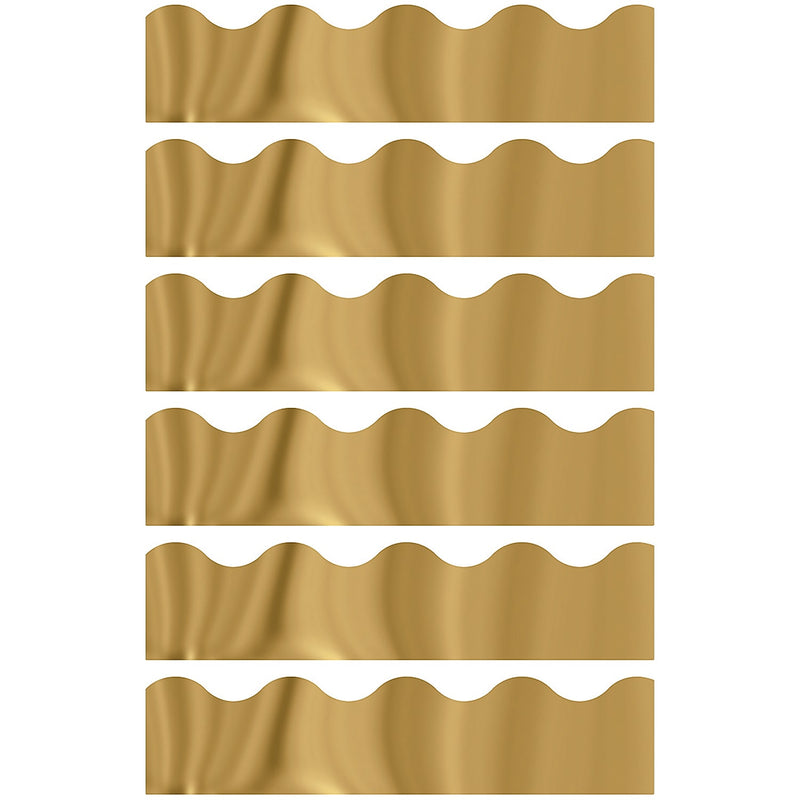 TREND Gold Metallic Terrific Trimmers®, 32.5' Per Pack, 6 Packs (T-91252-6)