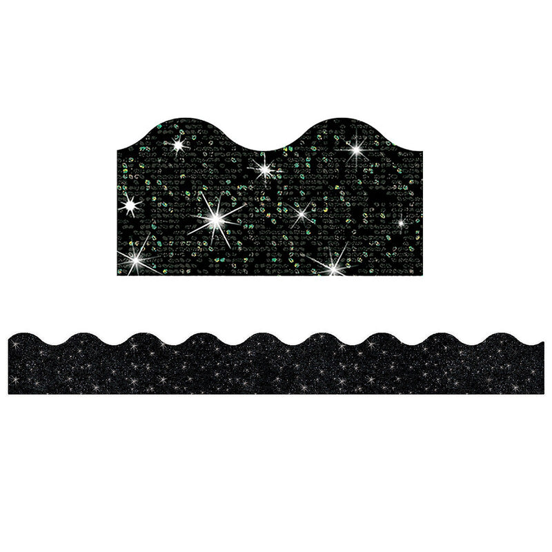 TREND Black Sparkle Terrific Trimmers®, 32.5' Per Pack, 6 Packs (T-91417-6)