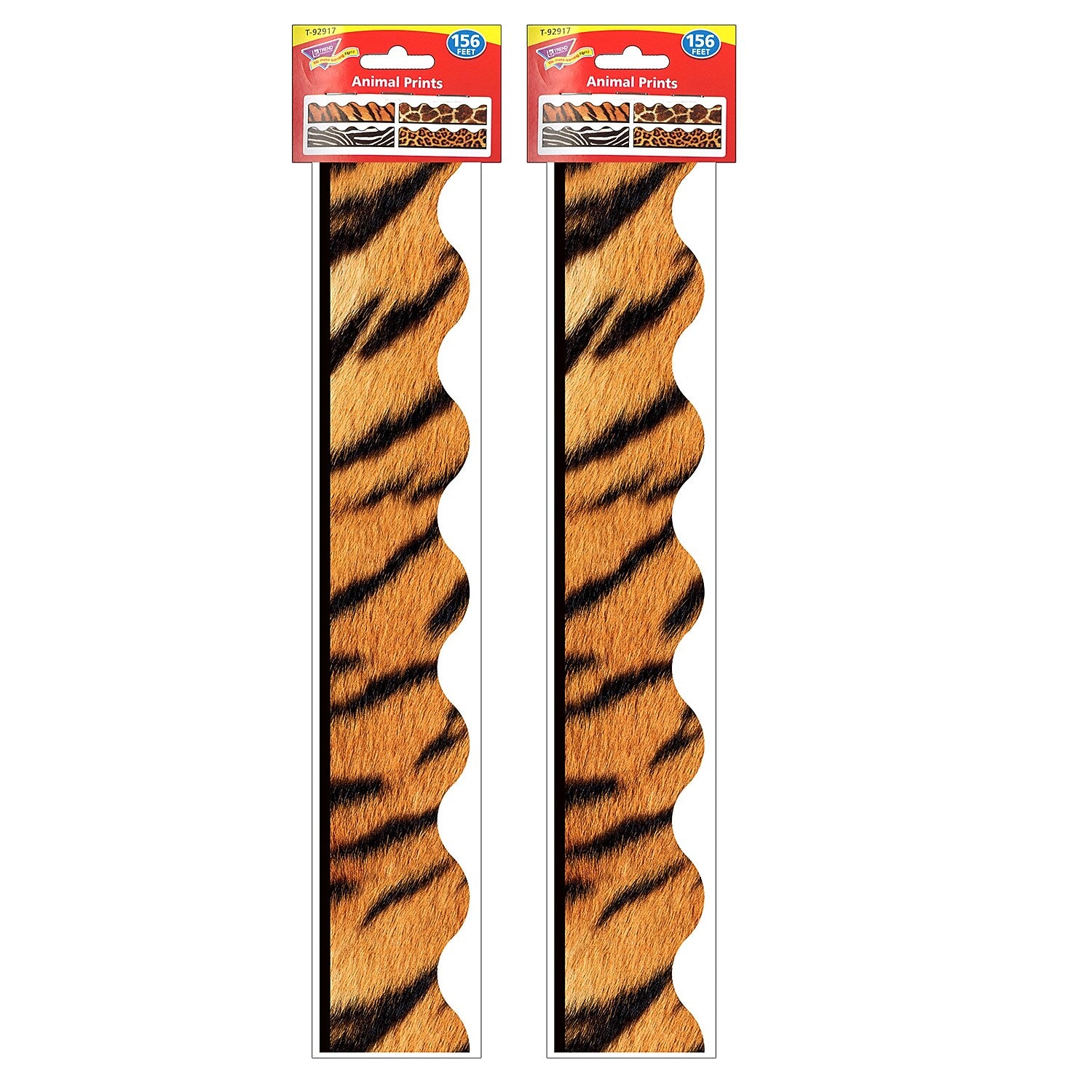 TREND Animal Prints Terrific Trimmers Variety Pack, 156' Per Pack, 2 Packs (T-92917-2)