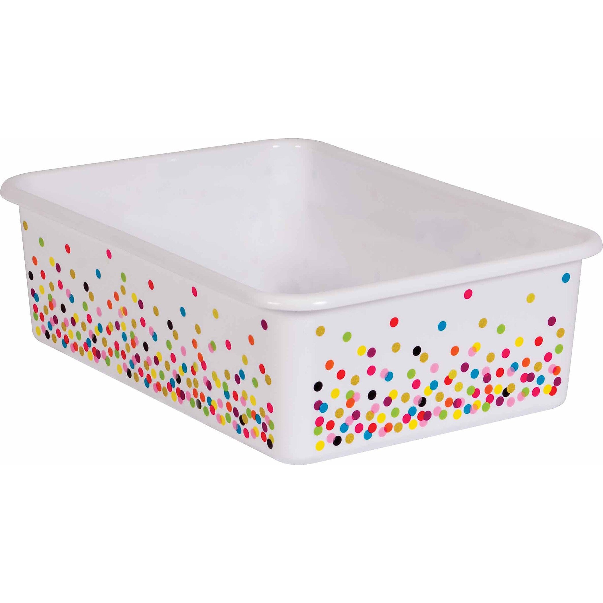 Teacher Created Resources Plastic Large Confetti Storage Bin, 11.5" x 16.25" x 5", Multicolored, 3/Bundle (TCR20895-3)