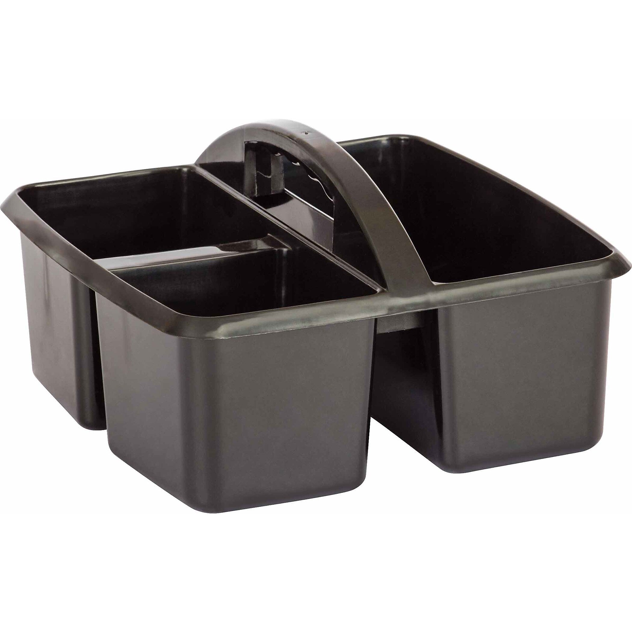 Teacher Created Resources Plastic Caddy, 9" x 9.25" x 5.25", Black, 6/Bundle (TCR20902-6)